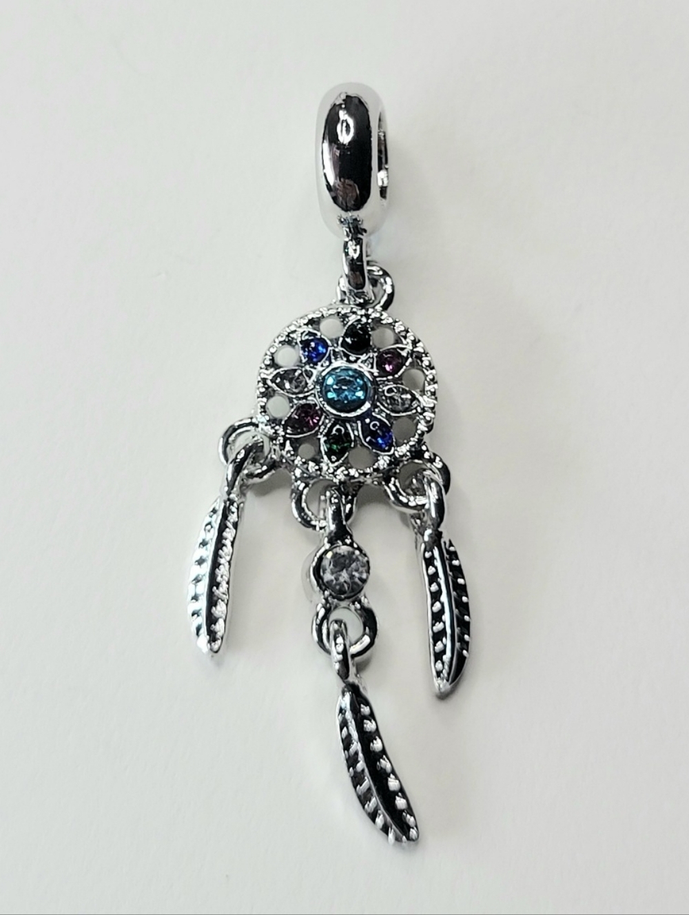 New For Pandora Bracelets Gorgeous Rhinestone Sparkle Dreamcatcher Dangle Charm